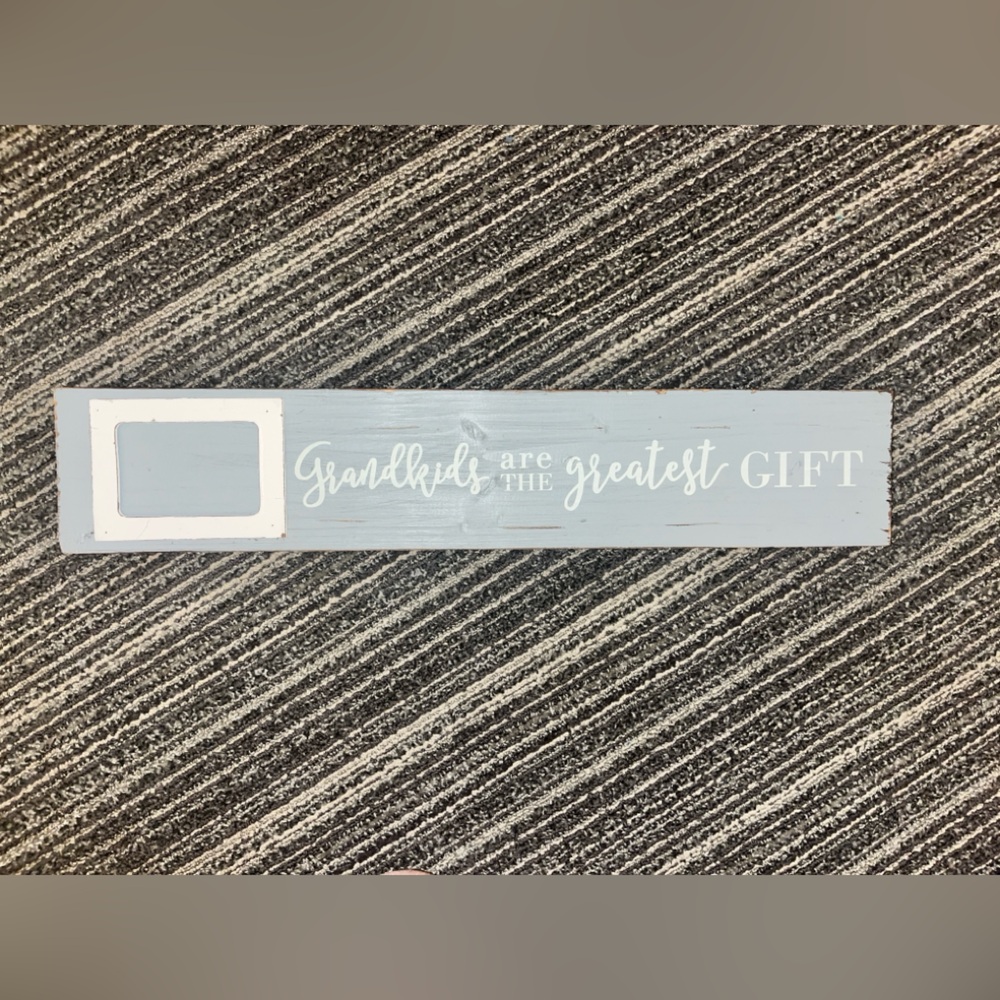 Mud Pie Gray and White Grandkids are the greatest gift Wall Art